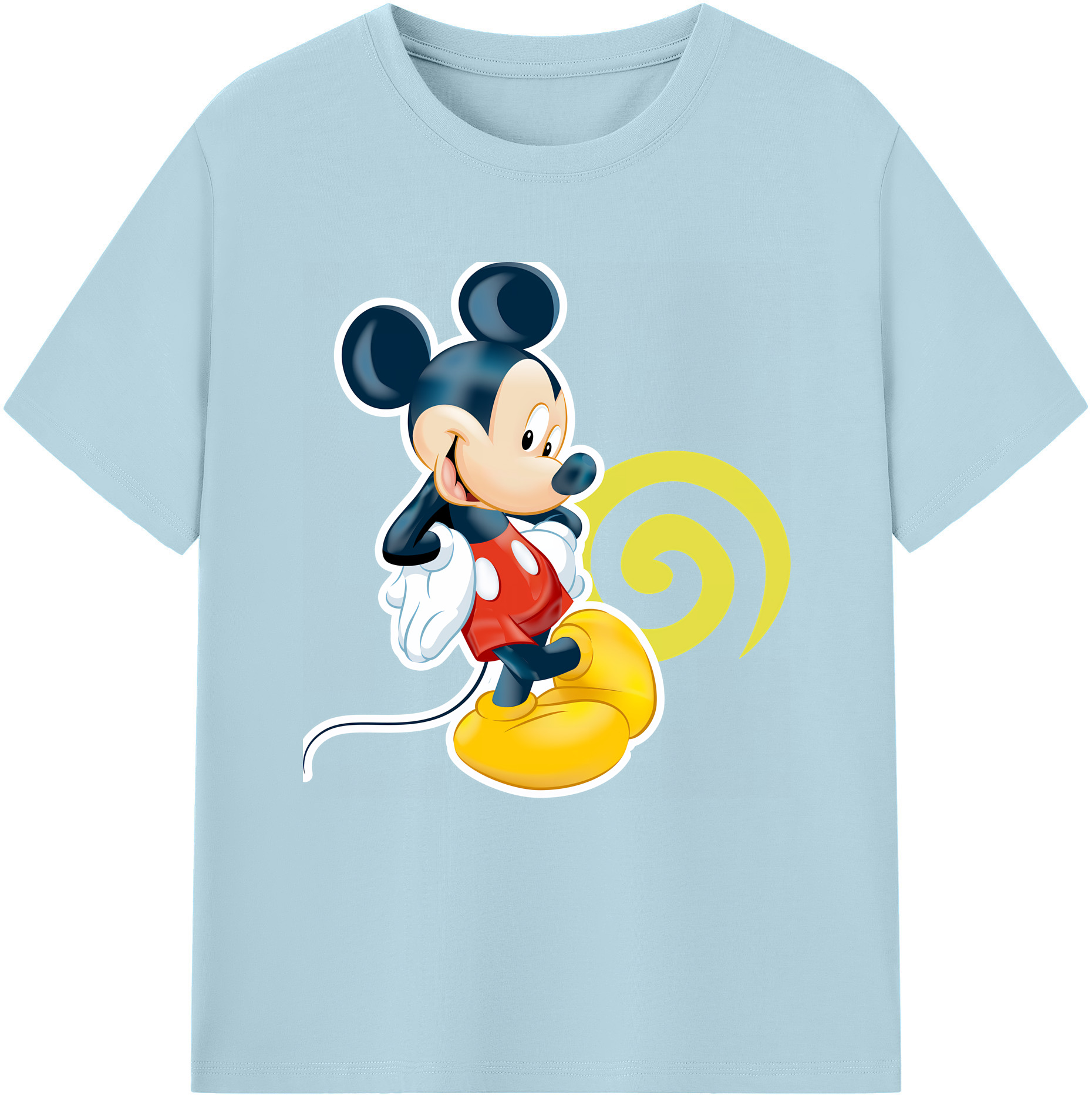 （画像用） ミッキーマウス Mickey Mouse 綿100％半袖Tシャツ（フロントプリント）